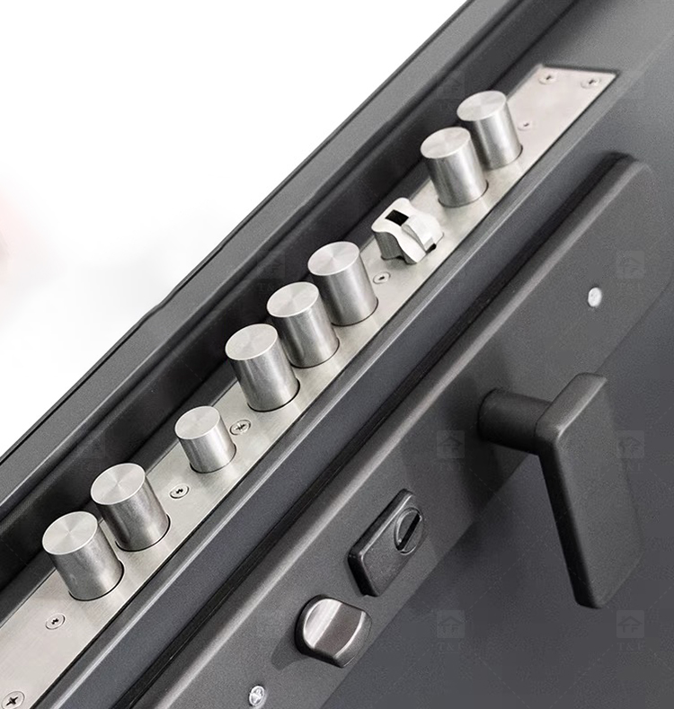 Modern French Style Metal Entry Security Front Door Waterproof Anti-Theft for Exterior Houses and Apartments