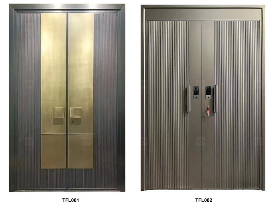 2025 High Quality New Cast Aluminum Doors Waterproof Modern Sound Insulation Anti-theft Measures for Home Entrance Armored