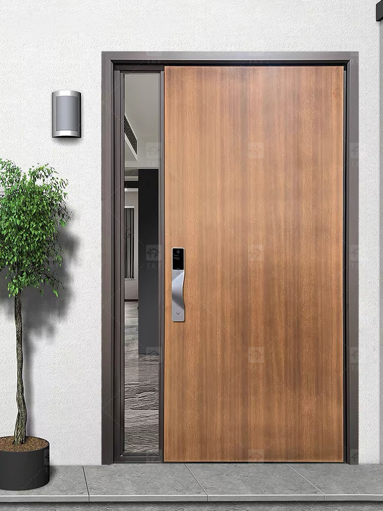 2025 High Quality New Cast Aluminum Doors Waterproof Modern Sound Insulation Anti-theft Measures for Home Entrance Armored
