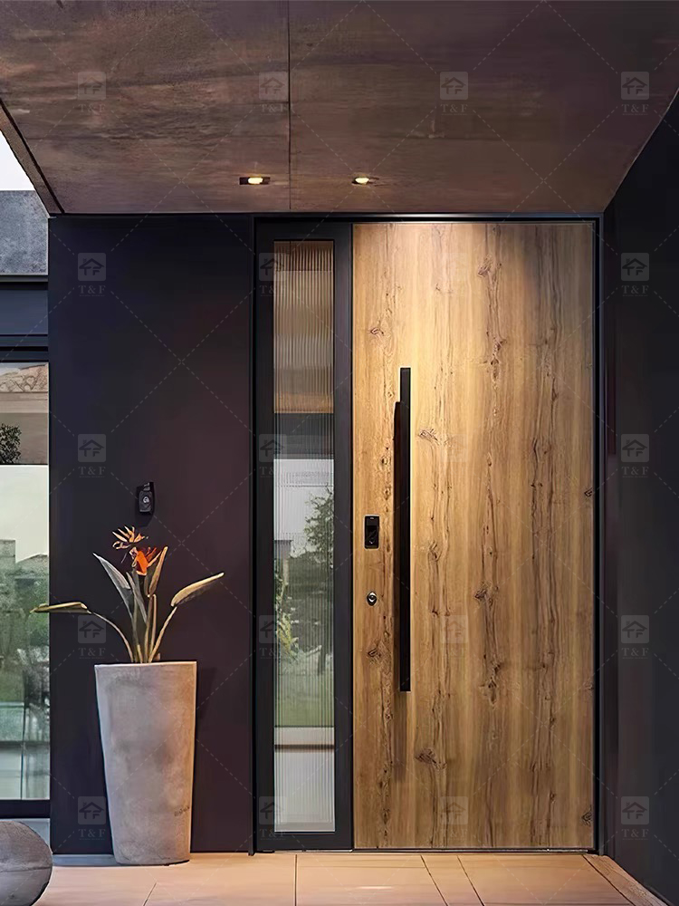2025 High Quality New Cast Aluminum Doors Waterproof Modern Sound Insulation Anti-theft Measures for Home Entrance Armored