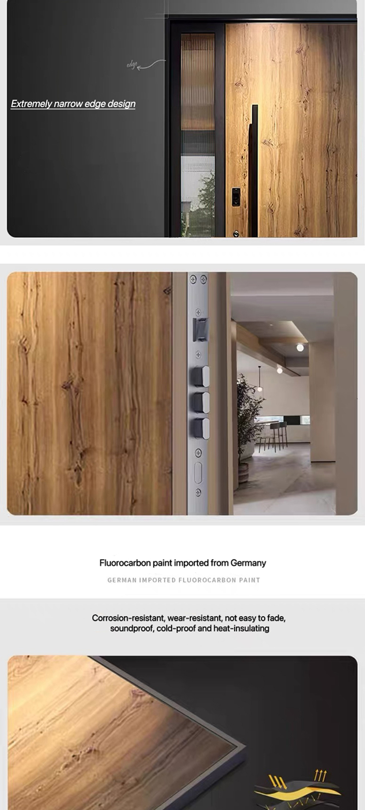 2025 High Quality New Cast Aluminum Doors Waterproof Modern Sound Insulation Anti-theft Measures for Home Entrance Armored
