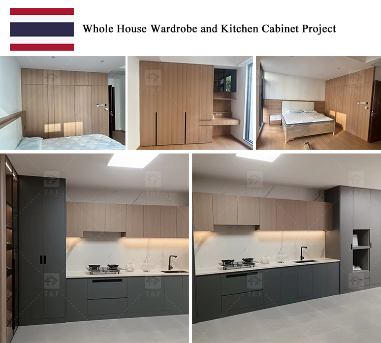 Modern Black Wood Kitchen Cupboards Designs Custom Complete Sets Home Furniture Kitchen Cabinets