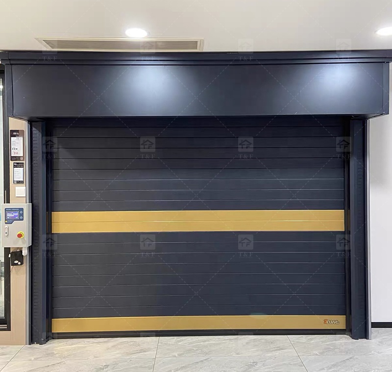 Modern Anti-Theft Automatic Aluminum Alloy Garage Door for Homes Exterior Finished Surface Waterproof Feature