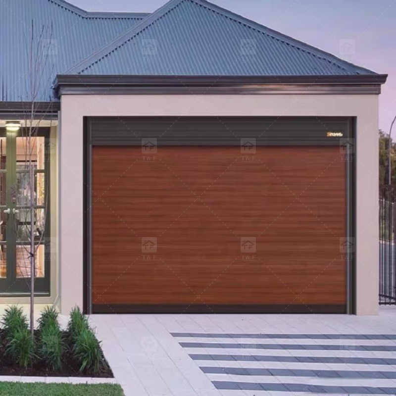 Modern Anti-Theft Automatic Aluminum Alloy Garage Door for Homes Exterior Finished Surface Waterproof Feature