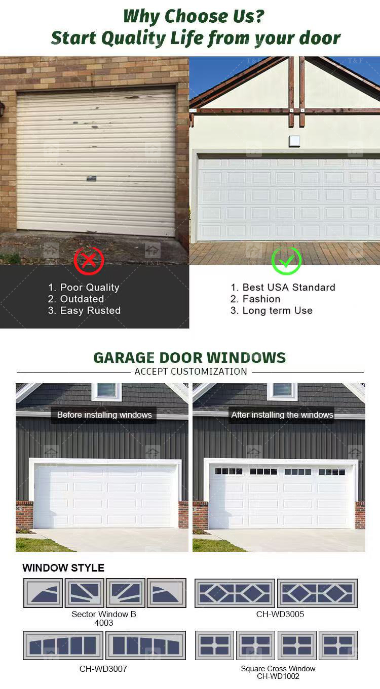 Modern Anti-Theft Automatic Aluminum Alloy Garage Door for Homes Exterior Finished Surface Waterproof Feature