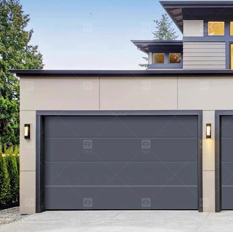 Modern Anti-Theft Automatic Aluminum Alloy Garage Door for Homes Exterior Finished Surface Waterproof Feature