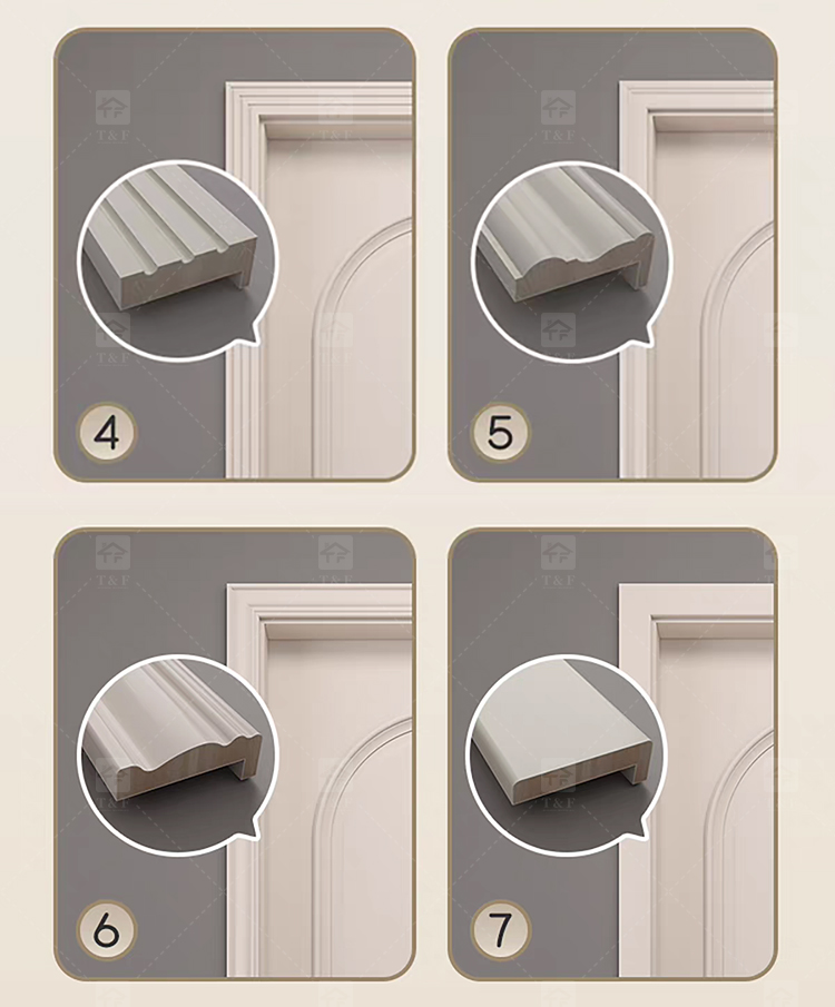 Modern Retro Interior French Wooden Doors High Quality Waterproof Solid Wood for Houses Bedrooms Hotels Villas Hospitals