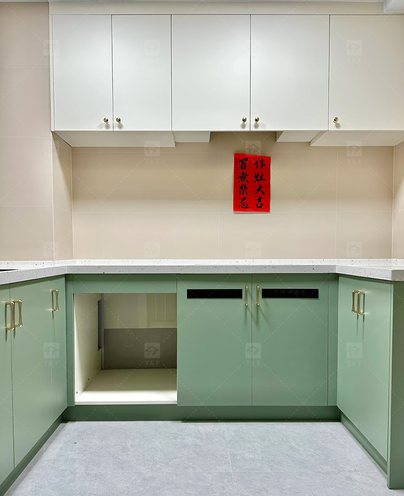 Modern Complete White Kitchen Cabinets in Ltaly Style Aluminum Design with Cupboards for Kitchen Design