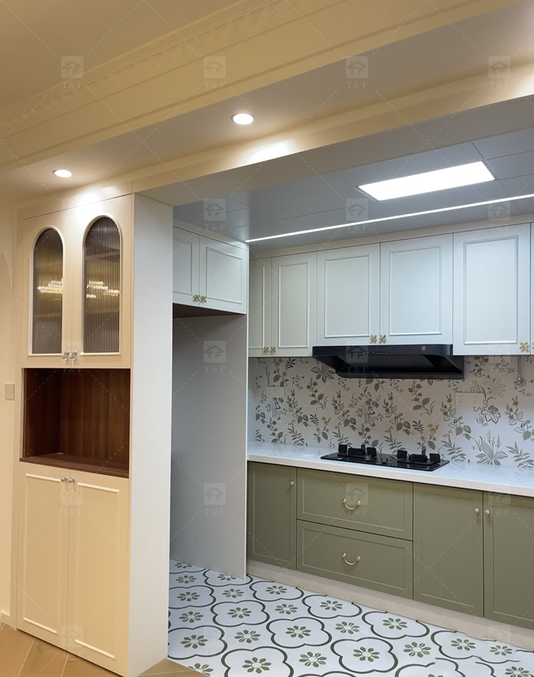 Modern Complete White Kitchen Cabinets in Ltaly Style Aluminum Design with Cupboards for Kitchen Design