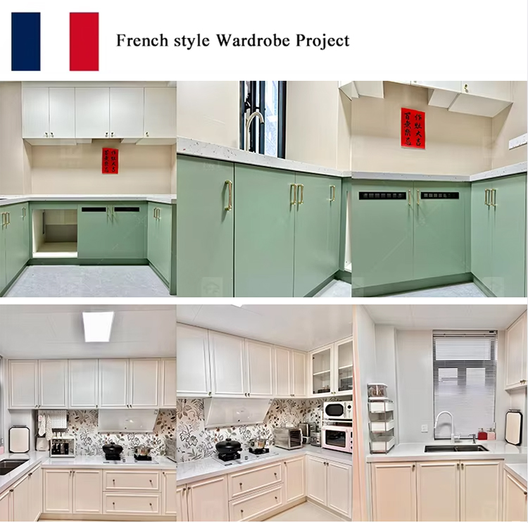 Modern Complete White Kitchen Cabinets in Ltaly Style Aluminum Design with Cupboards for Kitchen Design