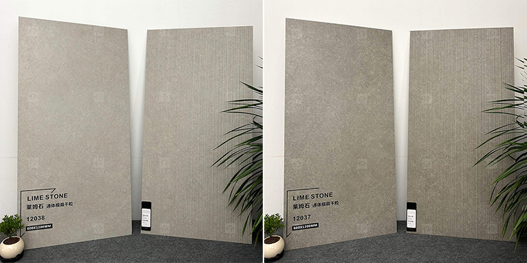 Premium 60x120 Limestone Textured Grooved Flat Matte Surface Porcelain Wall Tiles for Bathroom and Toilet