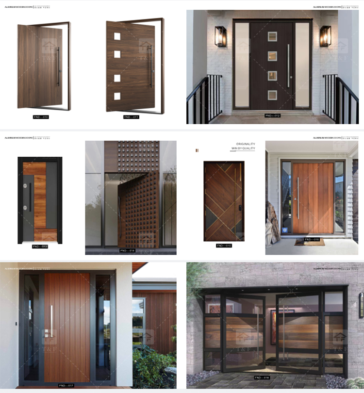 Hot Sale French Aluminum Wrought Iron Door Security Iron Exterior Front Entry Anti-theft Chinese Apartments Villas Outdoor