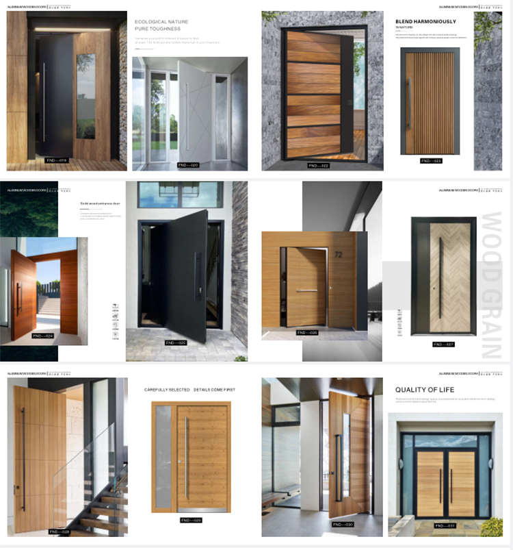 Modern Style High Quality Steel Door Cast Aluminum and Wrought Iron with Waterproof Finished Surface for Villa Application