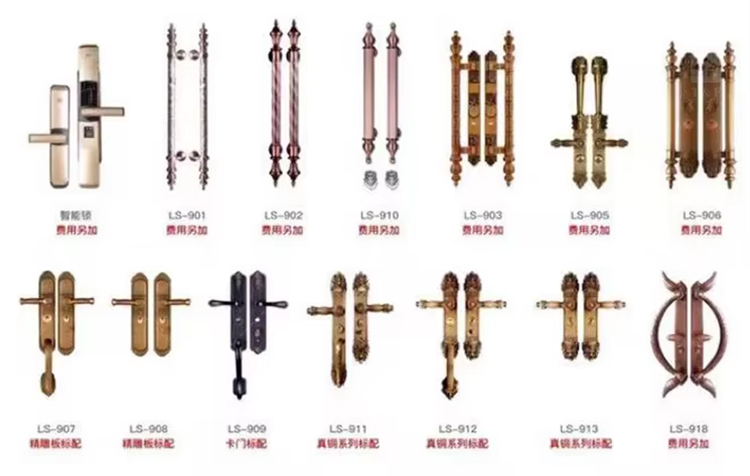 New Design Luxury Double Front Entry Door Home Wrought Iron Double Door for House Villa Door