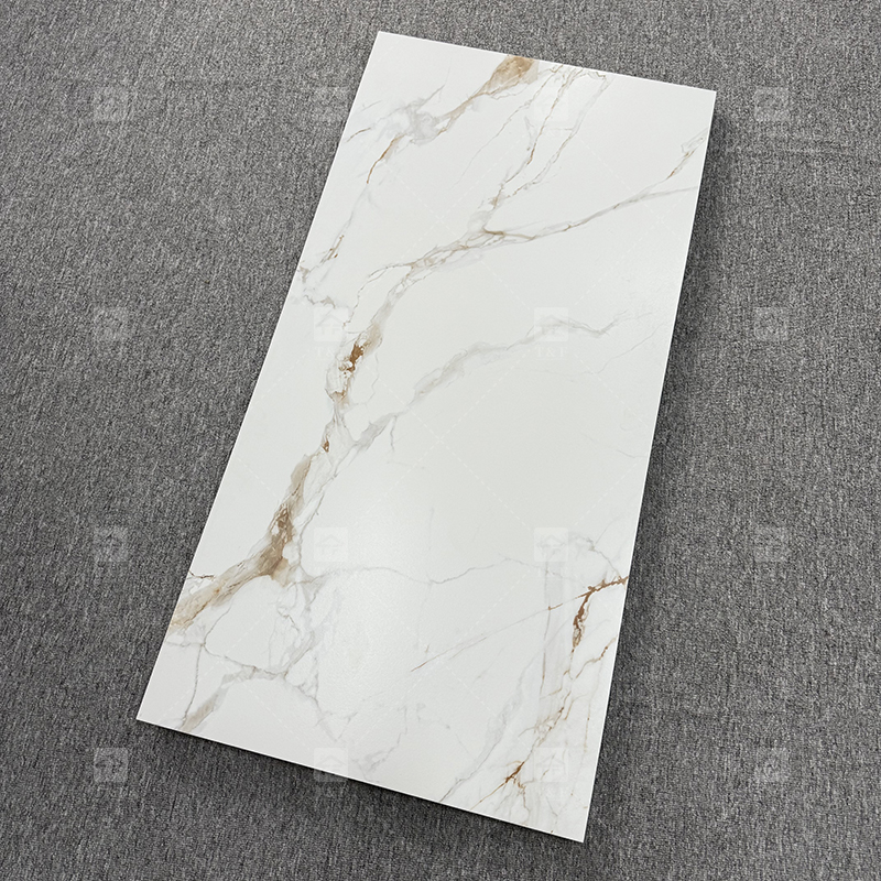 60x120 Calacatta Gold White Marble Look Matte Porcelain Tiles for Floor Matt Carreau De Maison