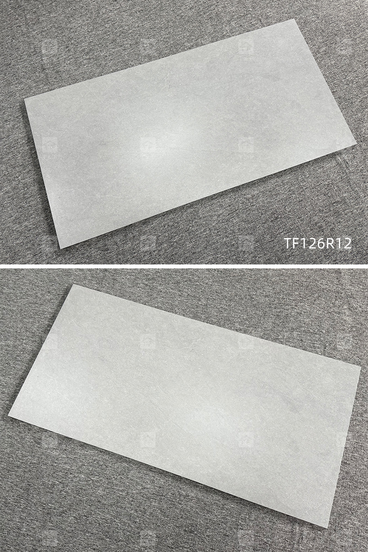 600x1200mm Semi Polished Matte Lappato Gray Porcelain Floor Tiles for Living Room Bathroom Interior