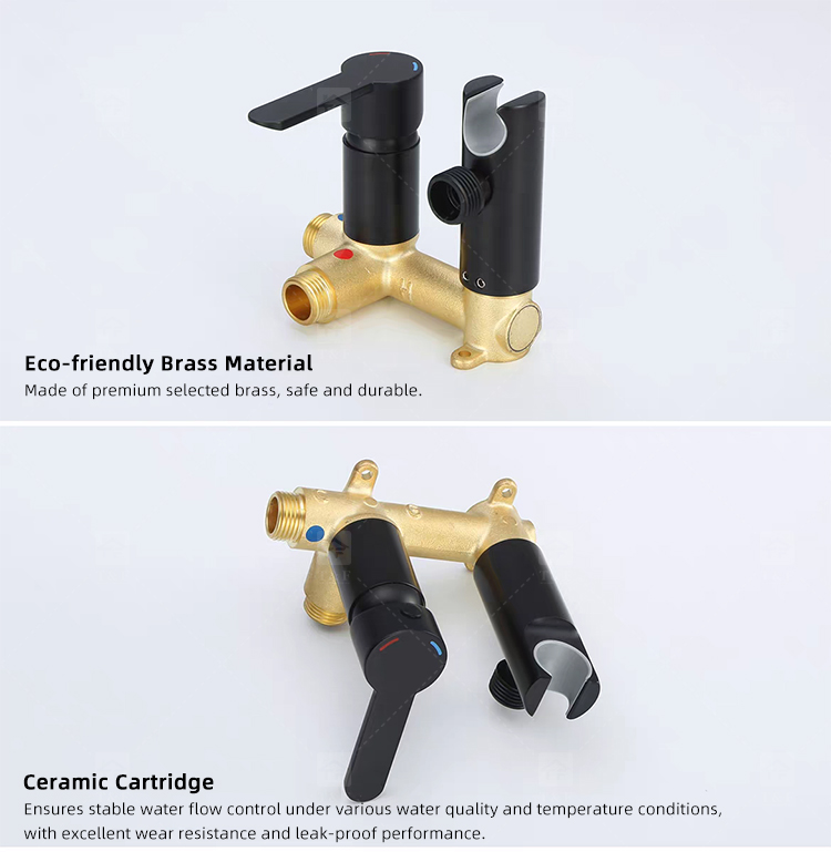 Portable Brass Bidet Spray Toilet Handheld Shattaf Set Hot and Cold Mixer Concealed Wall Mounted Bidet Spray