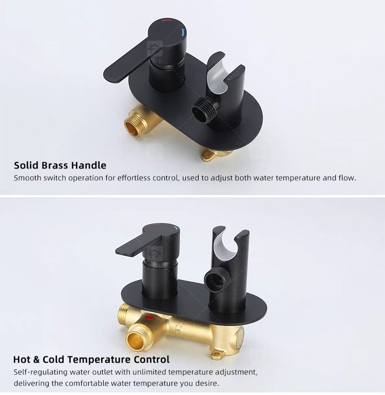 Portable Brass Bidet Spray Toilet Handheld Shattaf Set Hot and Cold Mixer Concealed Wall Mounted Bidet Spray
