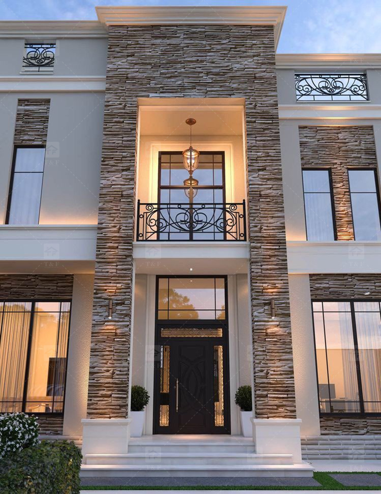 Modern Minimalist Home Design Entrance Door Finished Security Aluminum Front Entry Waterproof Feature for Exterior Application