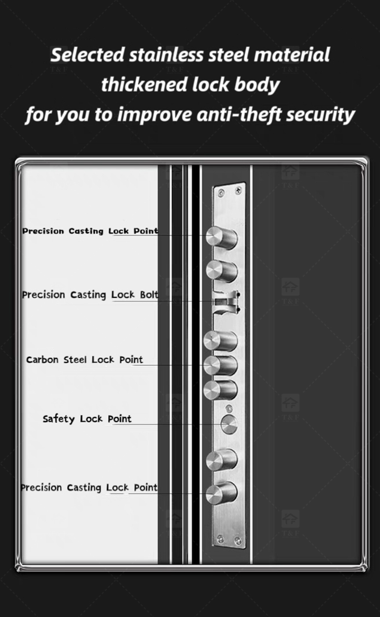 Modern Minimalist Home Design Entrance Door Finished Security Aluminum Front Entry Waterproof Feature for Exterior Application