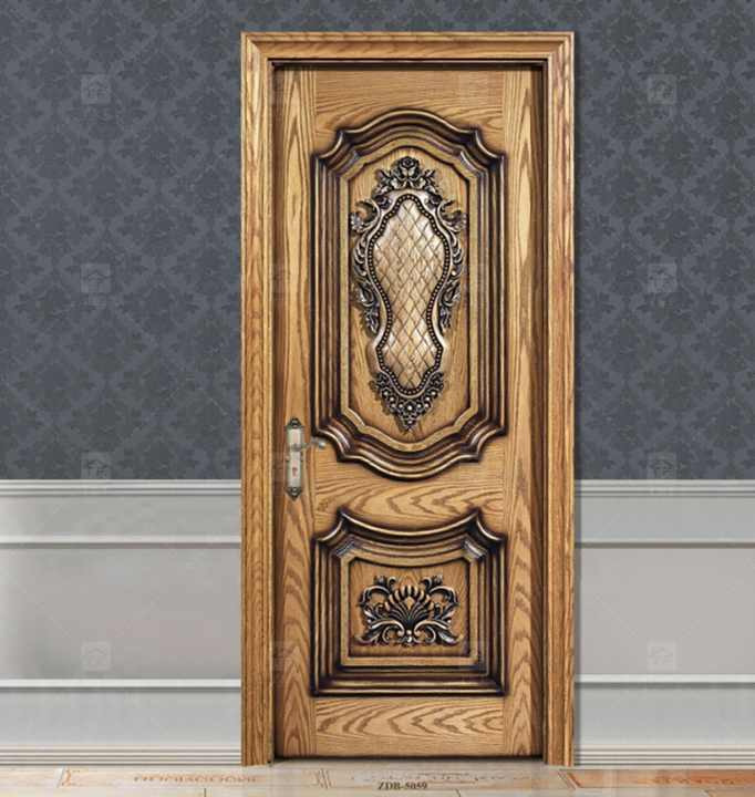 2025 Luxury High Quality Teak Wood Carving Top Head Door Post for Interior Front Door Designs for House Villa Bedroom