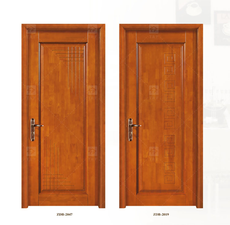 Wholesale Modern Style Solid Wood Door for Apartments Waterproof Interior Feature with Unique Style for Living Room Bedroom