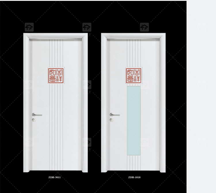 Modern Solid Wood Villa Door Hot Selling Interior Living and Bedroom Door with Carving Technique Finished Surface