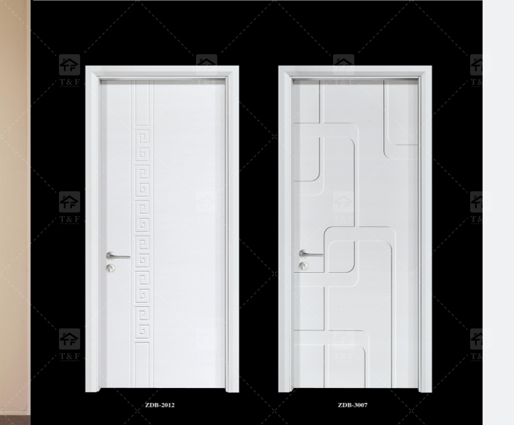 High Quality White Solid Wood Door American Style New Design for Villa House and Projects Interior Use Finished Surface