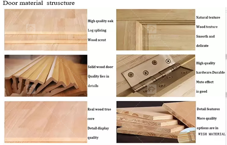 Modern Double Entry Wood Doors Solid Wood Carving Main Door with Waterproof Feature Finished Exterior Application