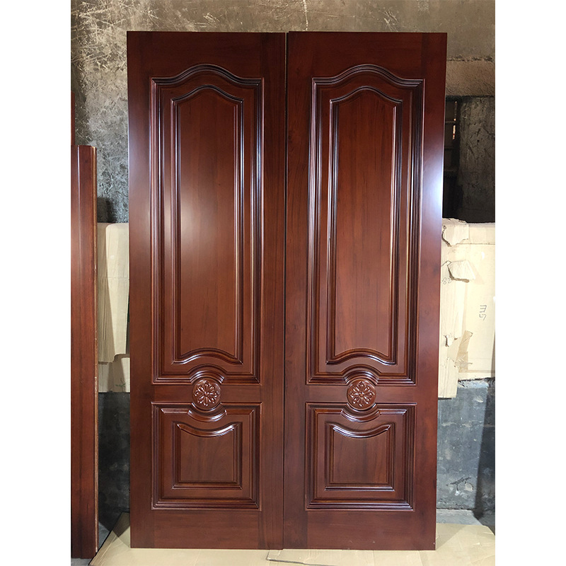 Customized High Quality Modern Wood Front Door Waterproof Exterior Main Entry Security Door Finished Interior Outdoor