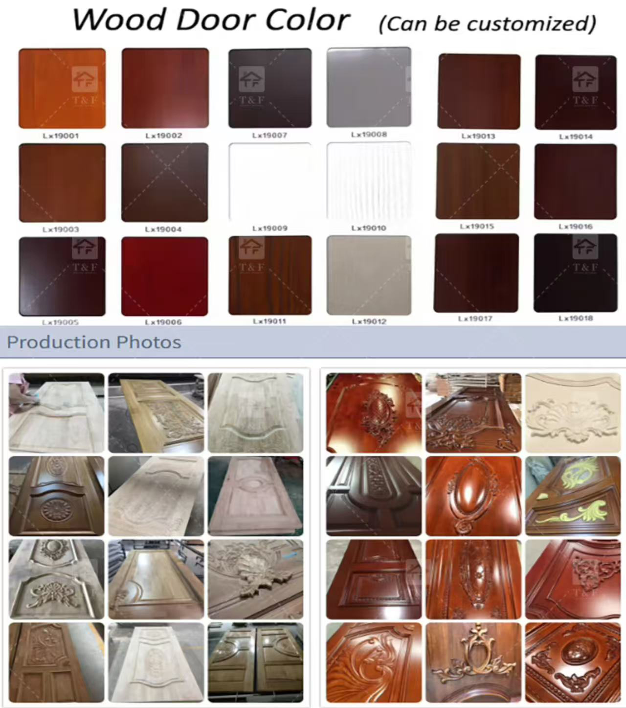 Customized High Quality Modern Wood Front Door Waterproof Exterior Main Entry Security Door Finished Interior Outdoor