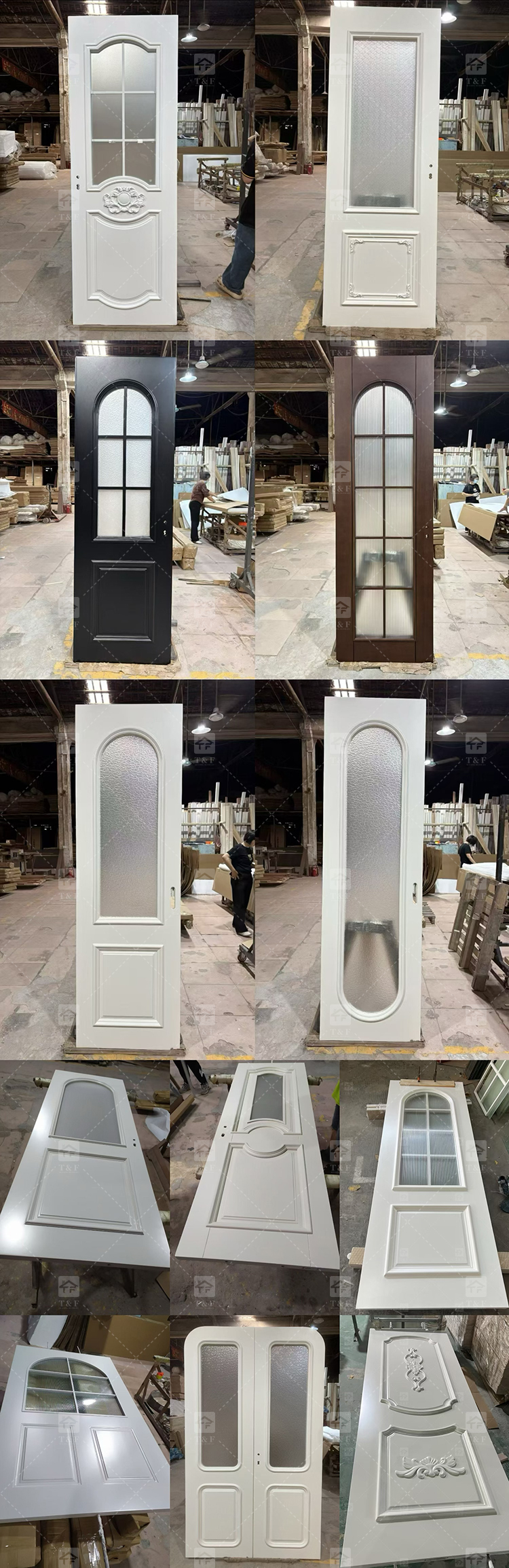 Modern Waterproof Solid Wood Interior Doors New Design with Accessories on Sale for Hotel and Bedroom Application