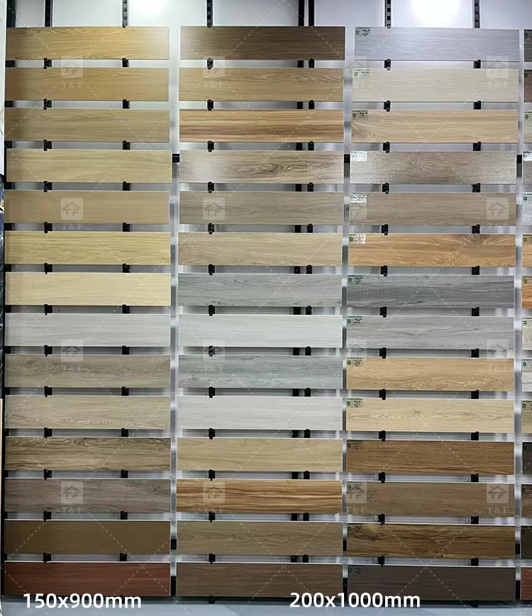 20x120cm Porcelain Wood Look Anti-slip Matte Glazed Full Body Rectified Wooden Floor Tiles for Living Room