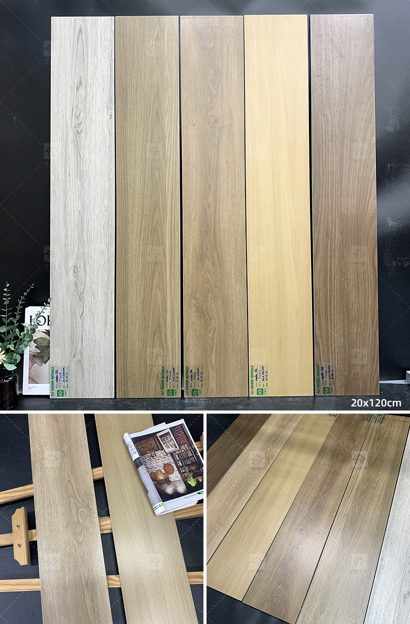 20x120cm Porcelain Wood Look Anti-slip Matte Glazed Full Body Rectified Wooden Floor Tiles for Living Room