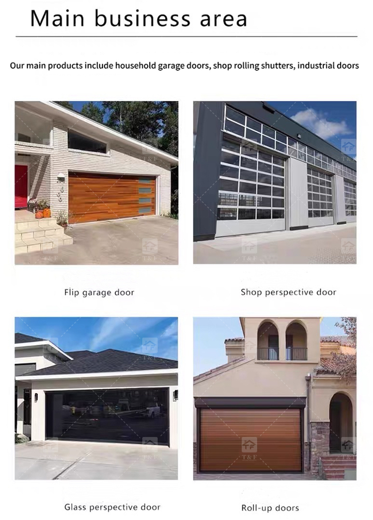 Modern European Style Aluminum Frosted Glass Garage Roller Door with Motor for Villa Exterior Waterproof