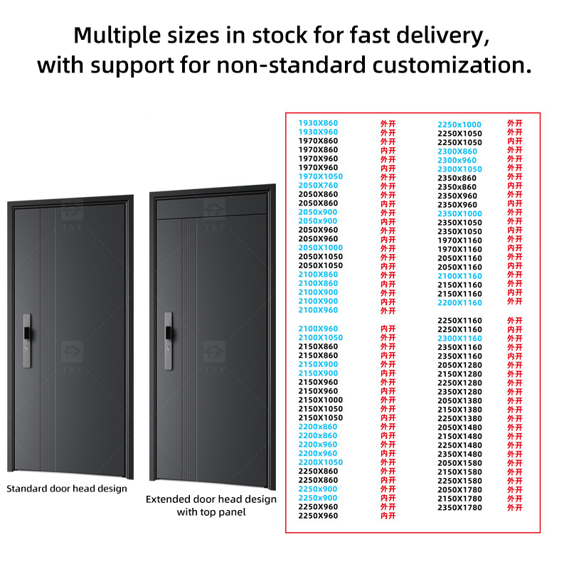 Factory Exterior Metal Entrance Front Entry Steel Home Security External Doors for Houses Room