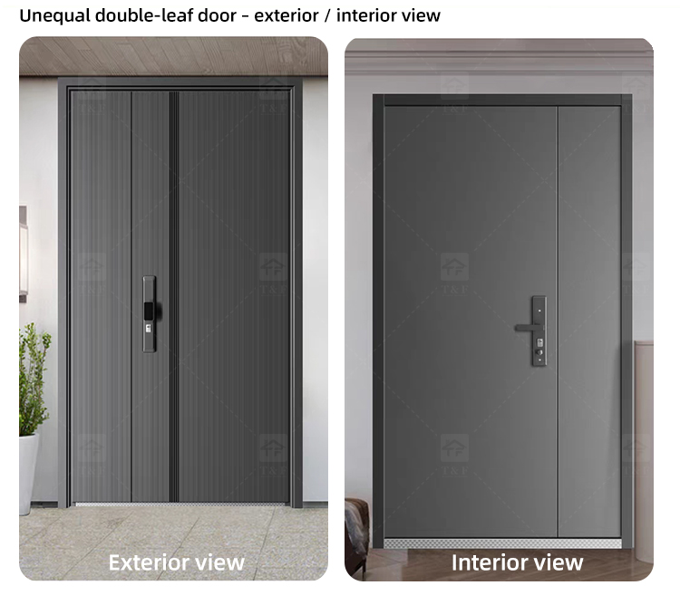 Factory Exterior Metal Entrance Front Entry Steel Home Security External Doors for Houses Room