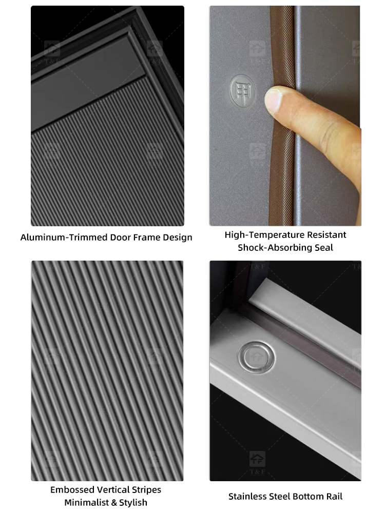 Luxury Villa Main Door Extra-Large 3D Carving Wood Surface Pivot Metal Entrance Door for Modern House Exterior