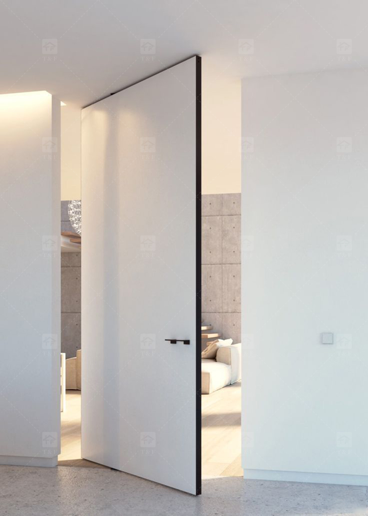 Customized Exterior Pivot Entrance Door Heavy-Duty Large Villa Aluminum Wood Security Front Door