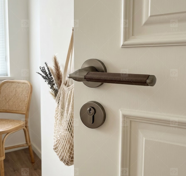 Modern Nordic Minimalist Villa School Interior Door Lock Zinc Alloy Silent Lever Lock Multi-color Easy Installation Home Door