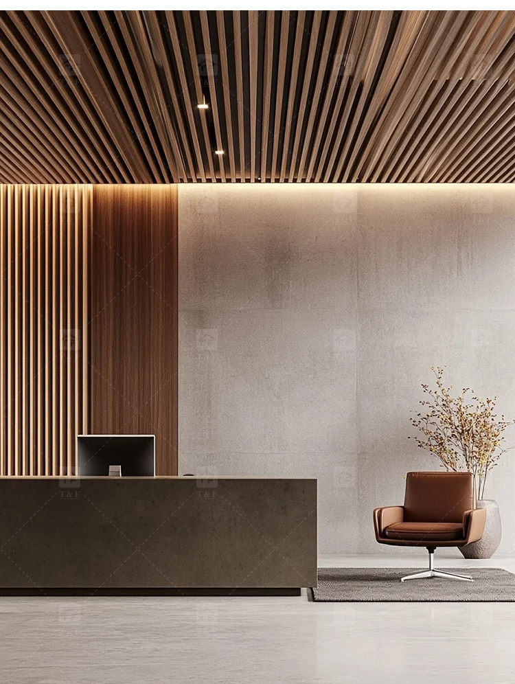 Waterproof Fire Resistant WPC Bamboo Composite 3D Fluted Panneau Mural Wall Cladding Panel for Interior Decorative