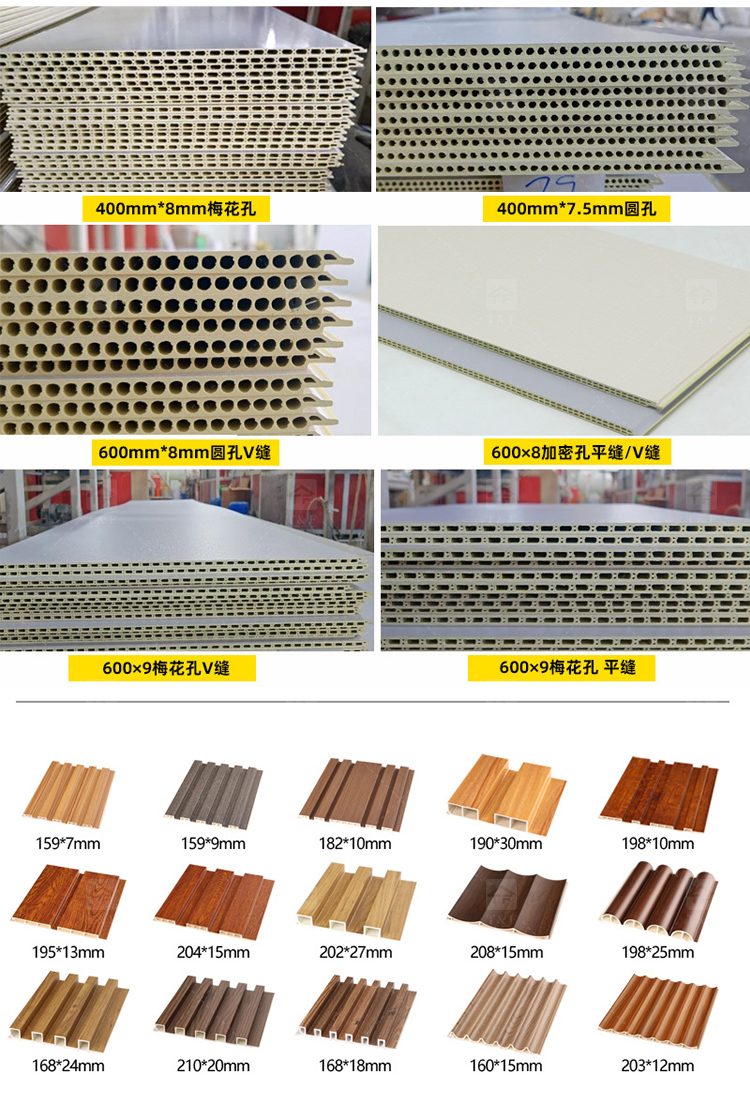 Waterproof Fire Resistant WPC Bamboo Composite 3D Fluted Panneau Mural Wall Cladding Panel for Interior Decorative