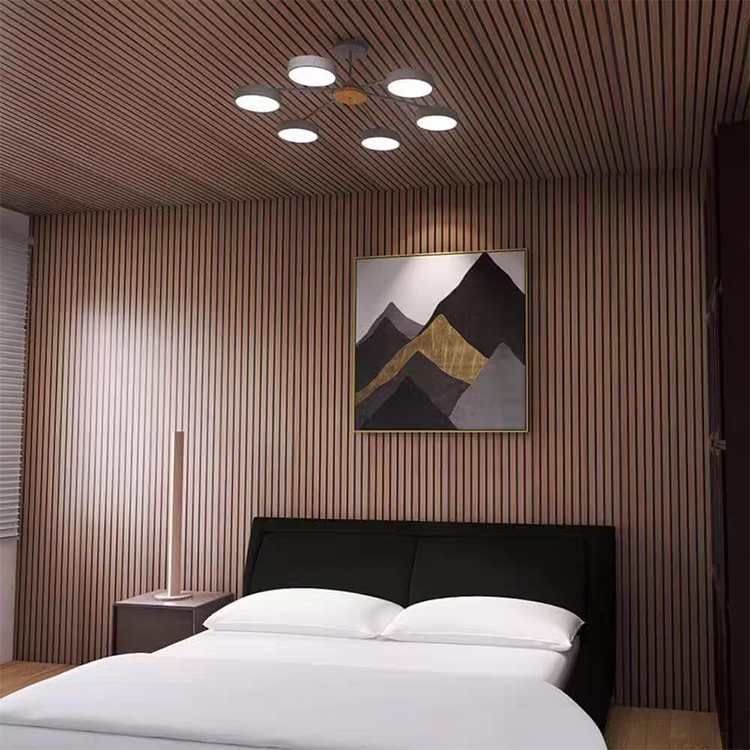 Eco-Friendly Wood Slotted Acoustic Panel Grooved Wooden Ceramic Aluminum Flame Retardant Sound Absorbing Wall Panels