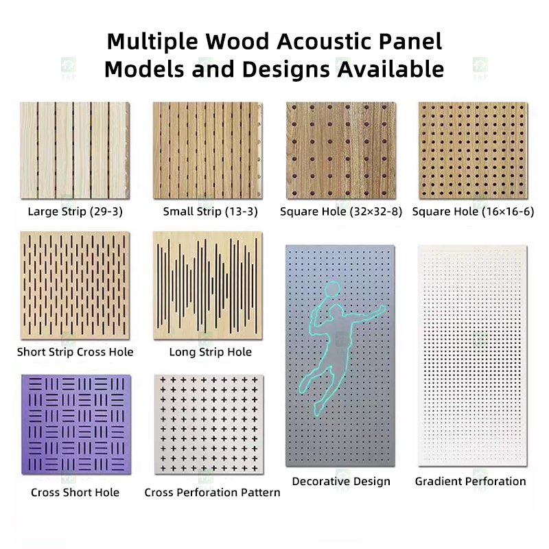 Custom Micro Perforated Wood Veneer Acoustic Panel Fireproof MDF Sound Absorbing Wall Decor Panel