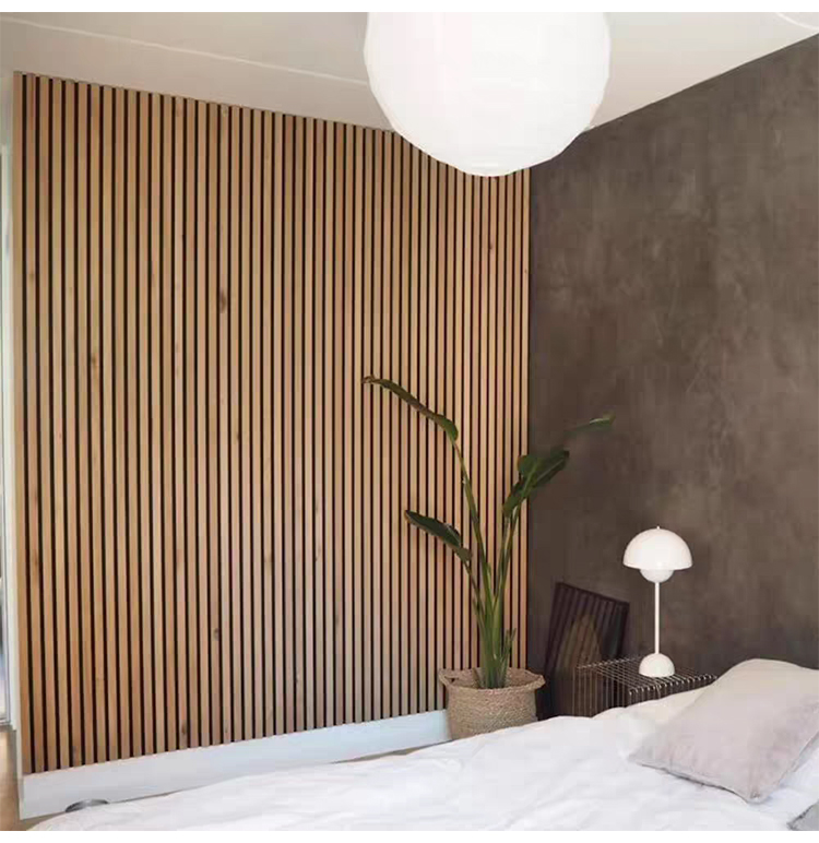 Custom Micro Perforated Wood Veneer Acoustic Panel Fireproof MDF Sound Absorbing Wall Decor Panel