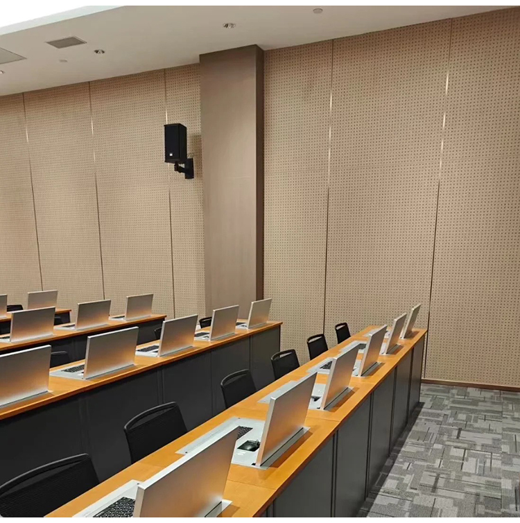 Custom Micro Perforated Wood Veneer Acoustic Panel Fireproof MDF Sound Absorbing Wall Decor Panel