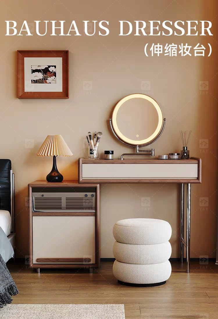 Modern Space-Saving Wood Furniture for Small Bedrooms Bathrooms & Living Rooms Compact Functional Standing Mirror Design