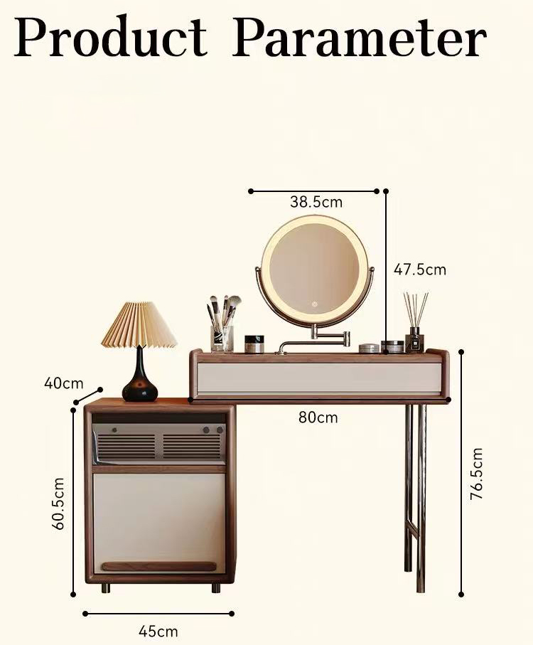 Modern Space-Saving Wood Furniture for Small Bedrooms Bathrooms & Living Rooms Compact Functional Standing Mirror Design