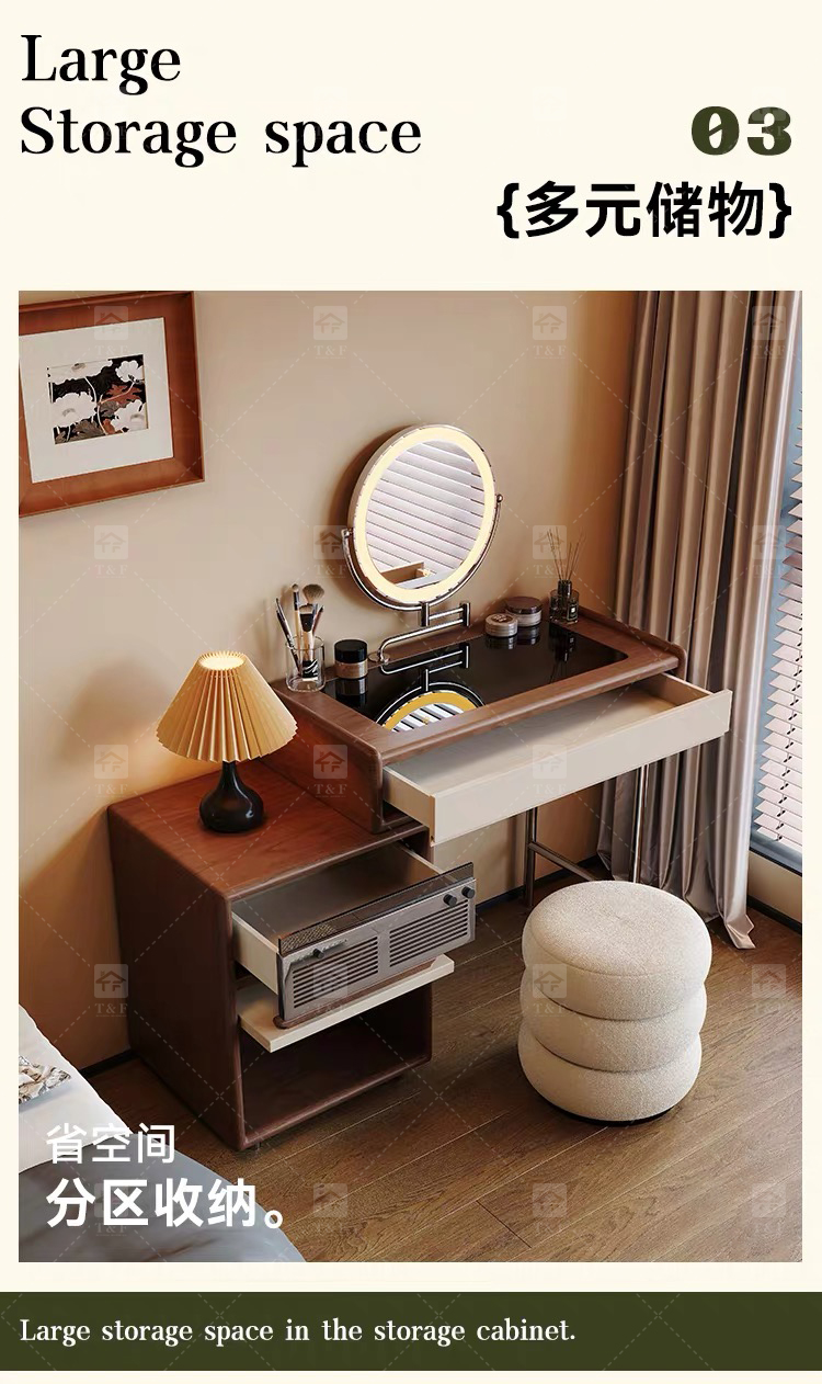 Modern Space-Saving Wood Furniture for Small Bedrooms Bathrooms & Living Rooms Compact Functional Standing Mirror Design