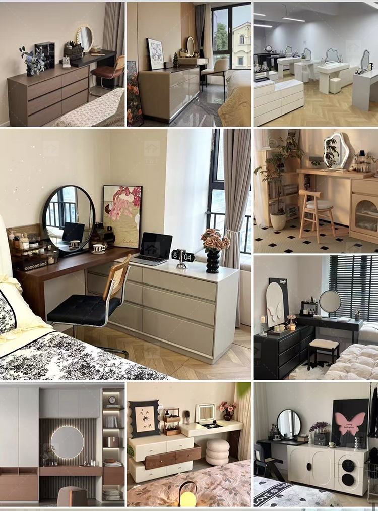 Modern Space-Saving Wood Furniture for Small Bedrooms Bathrooms & Living Rooms Compact Functional Standing Mirror Design